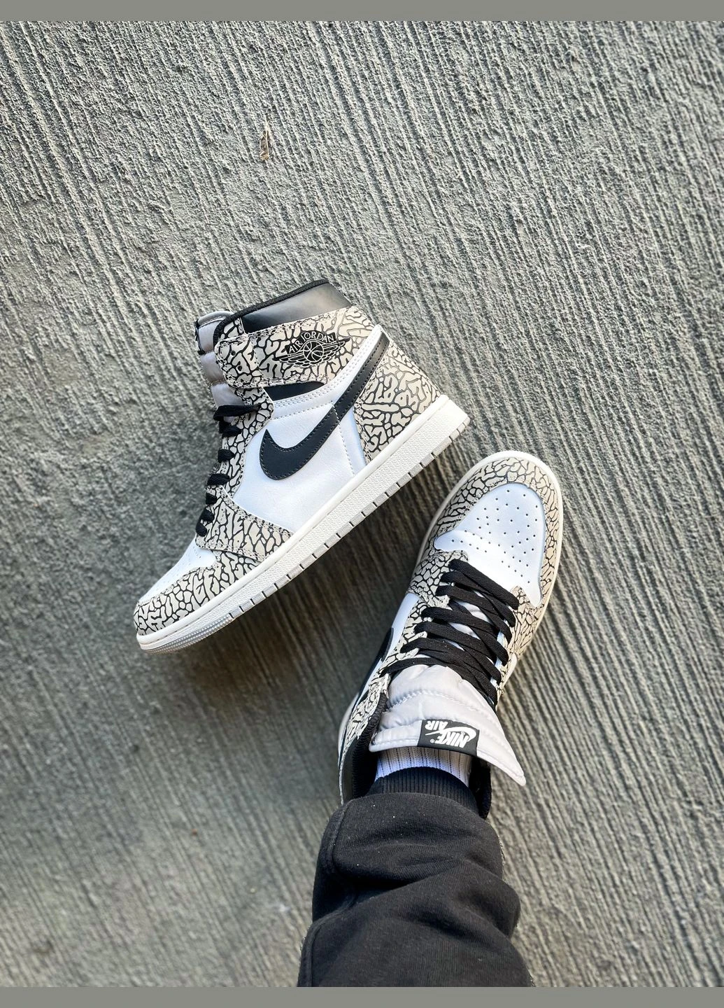 Кроссовки женские и мужские Nike Air Jordan 1 Retro white cement brown | Найк Джордан 1 Ретро коричневые No Brand коричневые всесезоны (314819667)