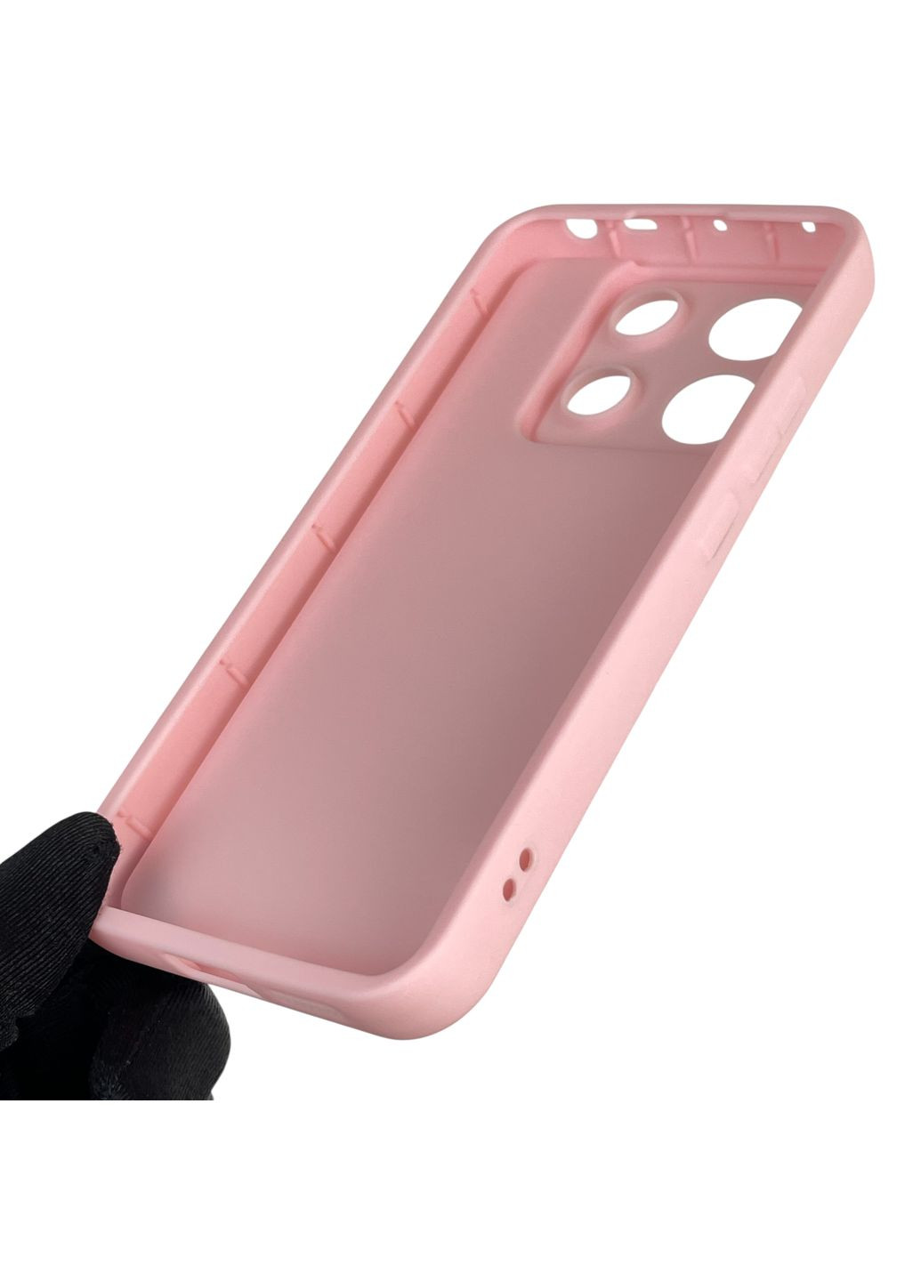 Чехол силиконовый Soft Touch с 3D принтом Майнкрафт для Redmi Note 13 Pro 5G розовый (Полная защита камеры) Xiaomi (373425095)