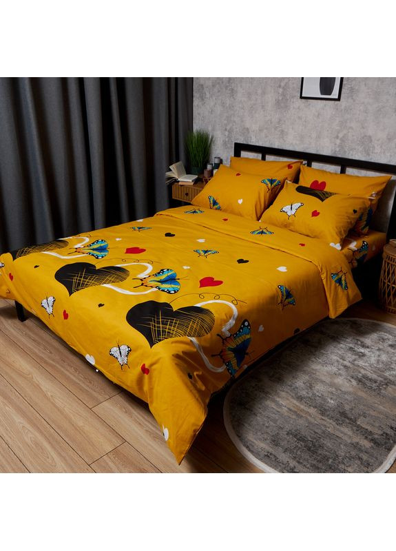 Комплект постільної білизни Бязь Gold Люкс євро 200х220 наволочки 2х50х70 (MS-820008831) Moon&Star Butterfly Bloom (356114289)