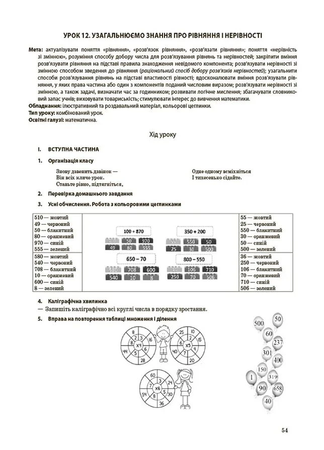 Мій конспект. Математика. 4 клас. Частина 1 (за підручником С. О. Скворцової О. В. Онопрієнко) Основа (370073698)