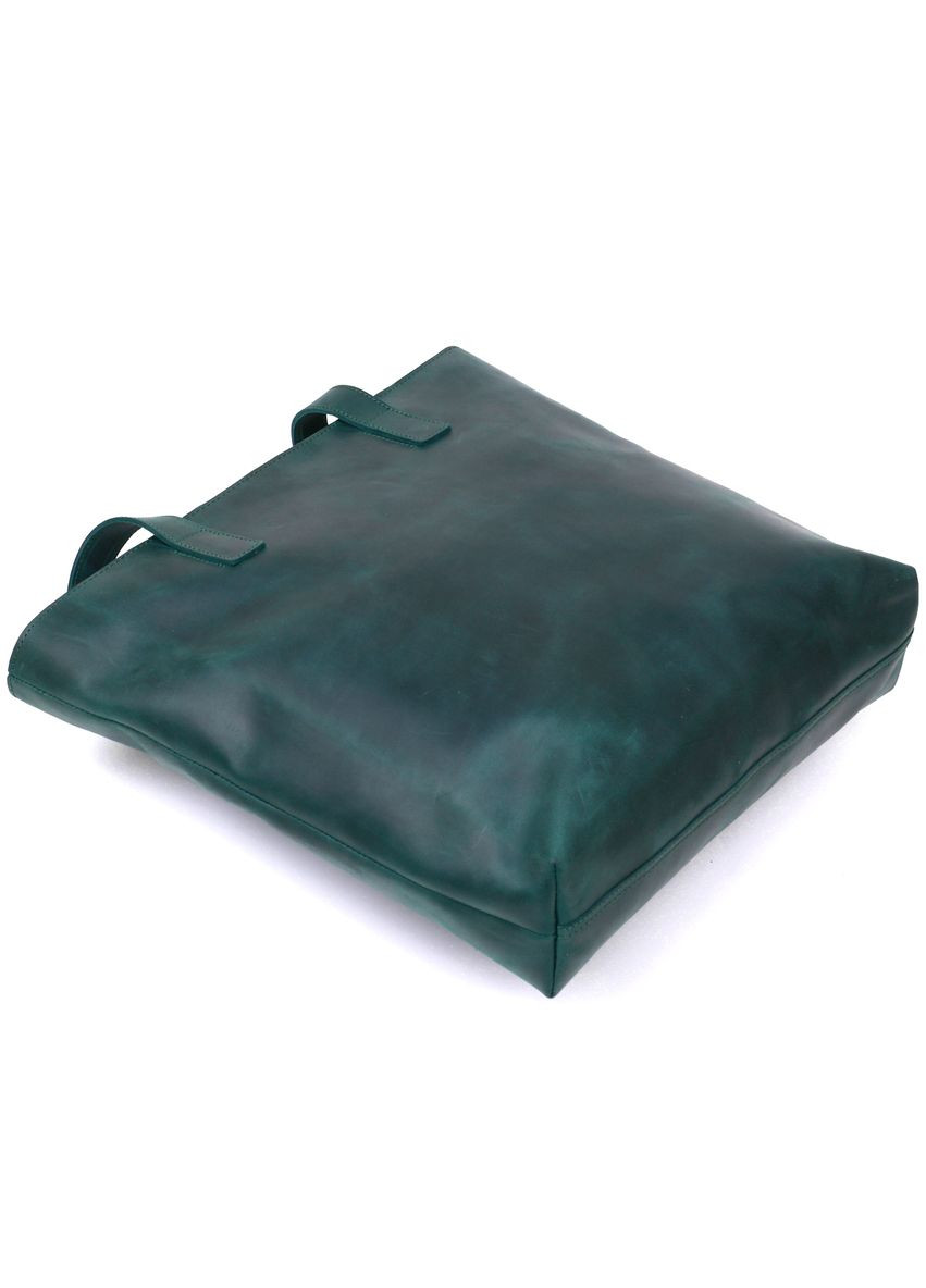 Кожаная винтажная женская сумка шоппер зеленый 16351 Shvigel (329195213)