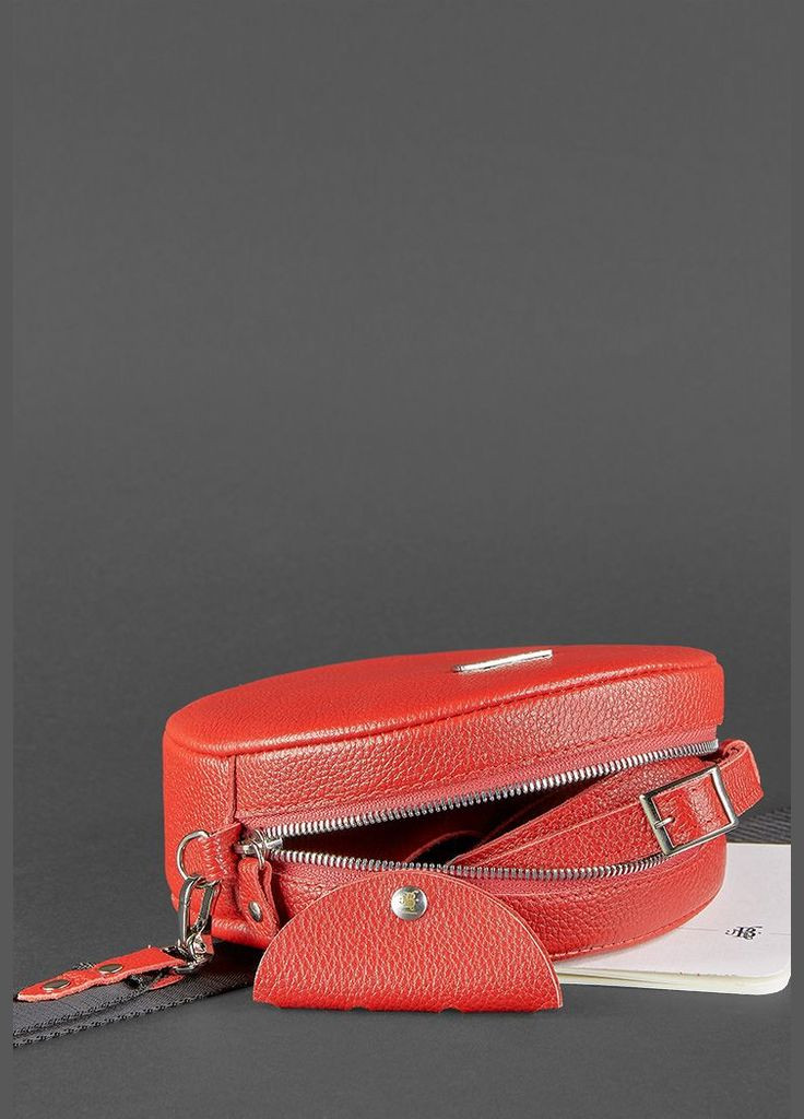 Кругла жіноча шкіряна сумочка Tablet червона (A-026430) BlankNote (327874208)