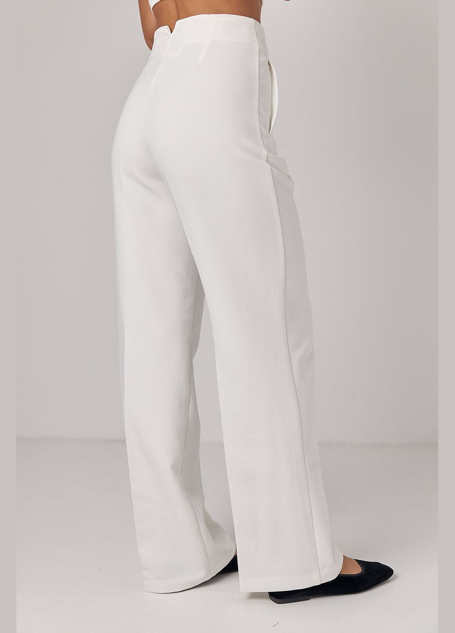 Класичні жіночі штани зі стрілками - червоний Lurex (300591741)