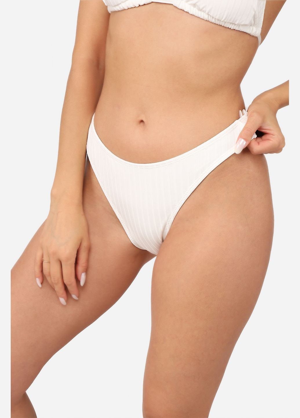 Білий літній плавки бразильяно жіночі колір білий цб-00268404 No Brand