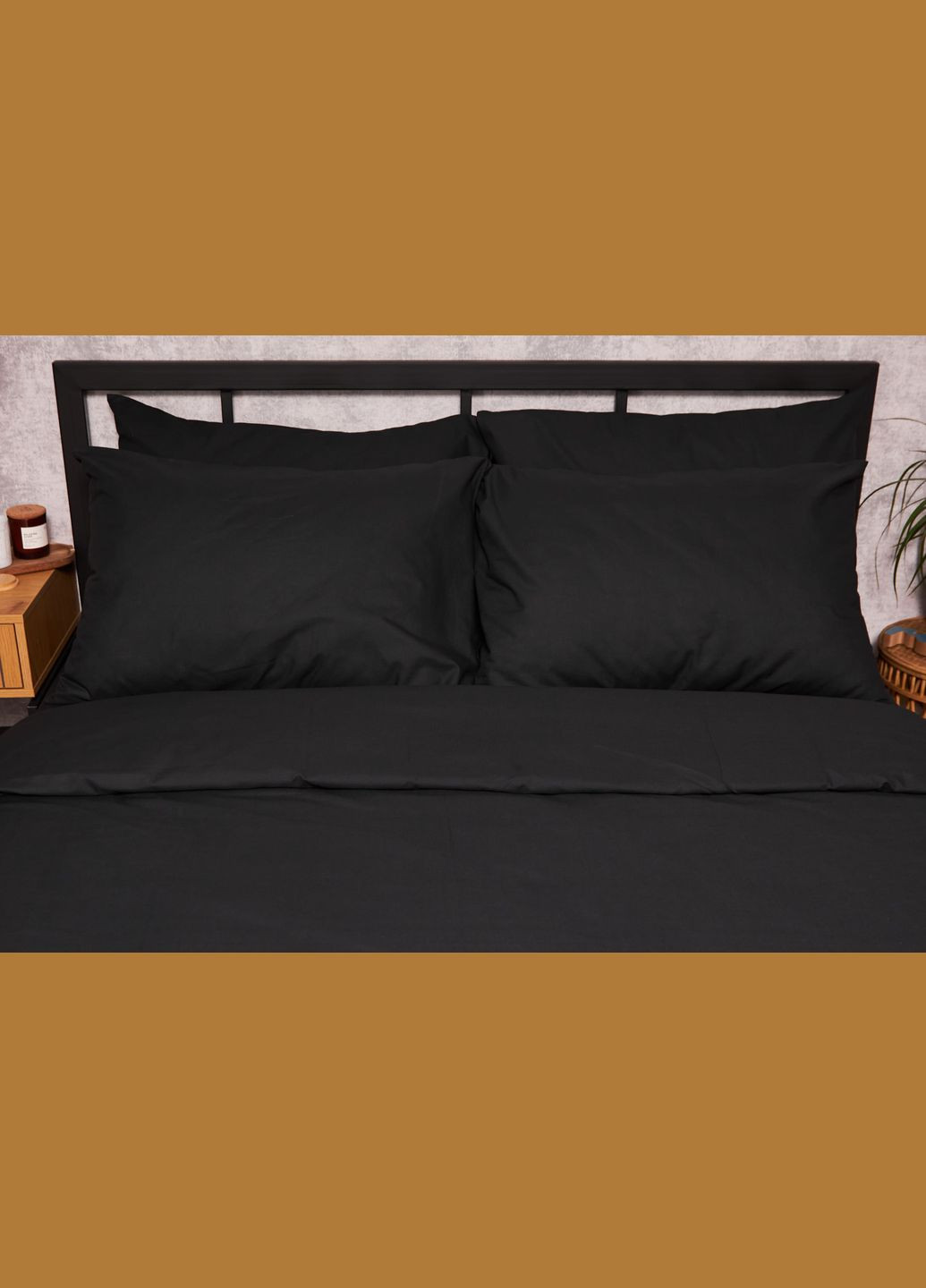 Комплект постельного белья Бязь Gold Люкс евро 200х220 наволочки 4х50х70 (MS-820002988) Moon&Star Black (288044152)