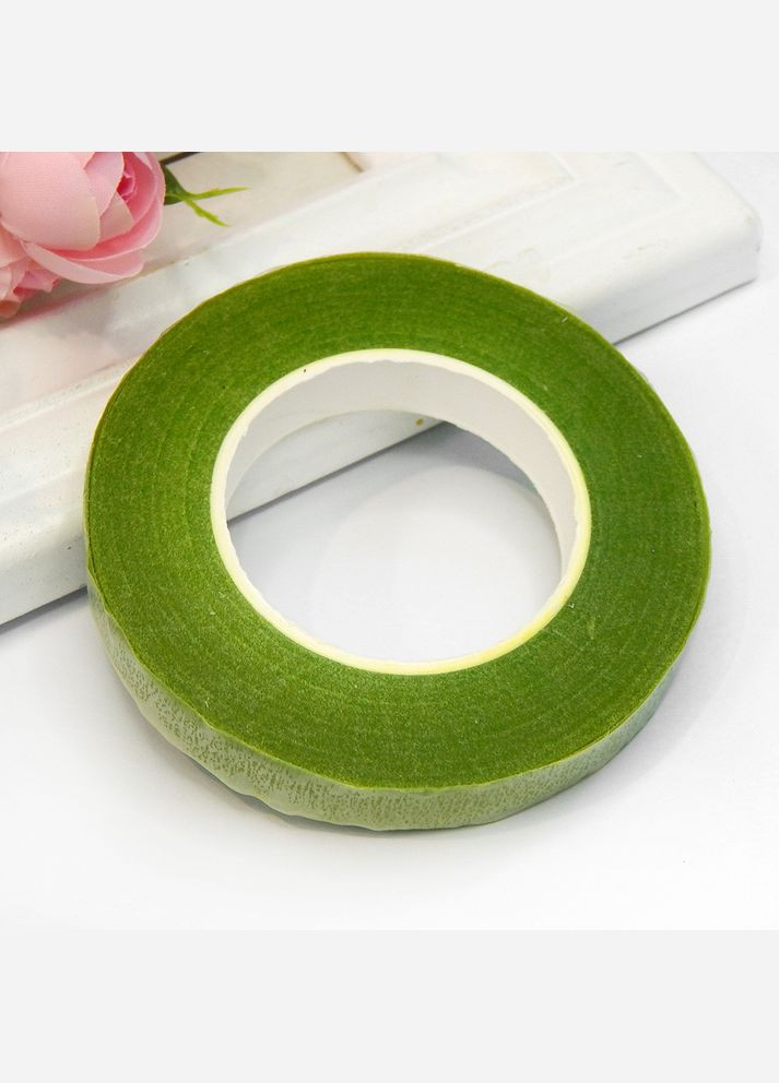 Флористическая тейп-лента, 12 мм, салатовая, 27 м No Brand (340483821)
