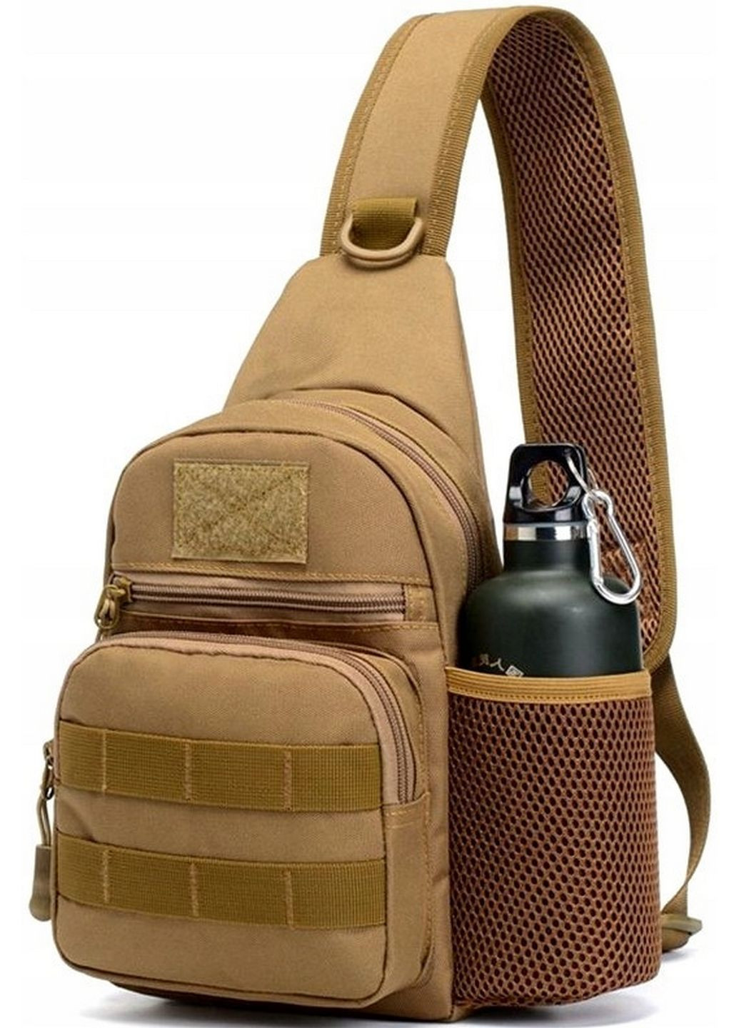 Тактическая, армейская мужская сумка-слинг Survival койот Edibazzar (279311691)