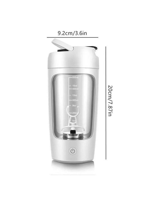 Електричний шейкер на акумуляторі Automatic mixing up Tritan для спортивних коктейлів 650ml Білий No Brand 23652 (302891903)