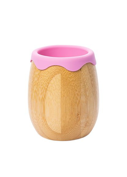 Набір дитячого посуду Коричнево-рожевий 4 шт (3102205) Бабака (327399233)