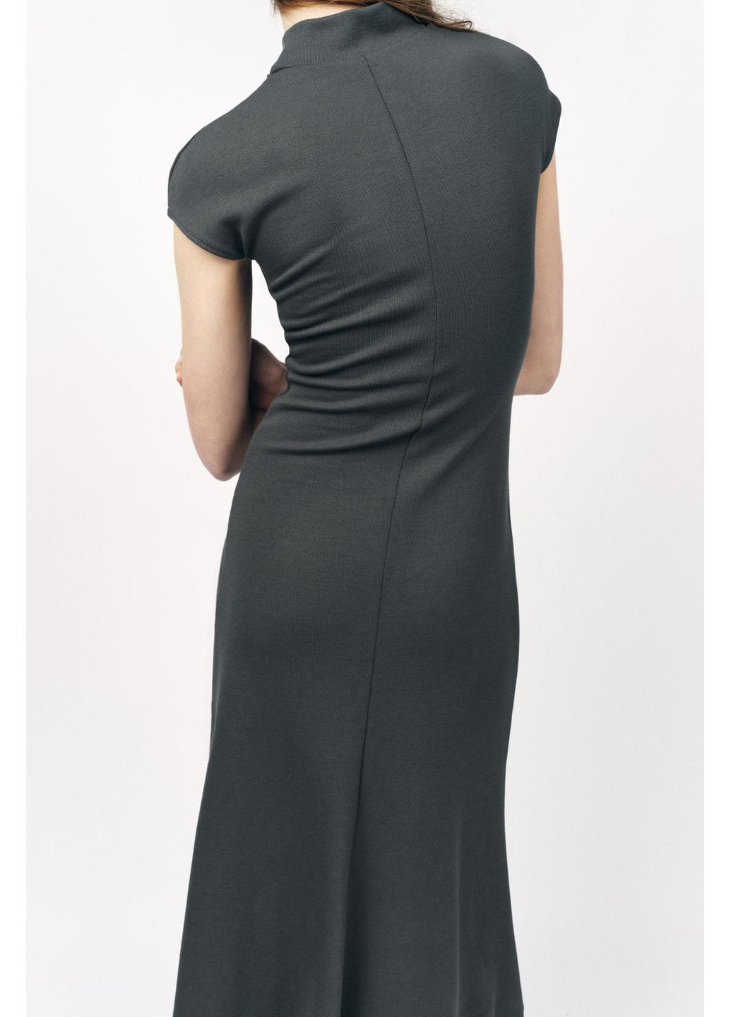 Сіра святковий, коктейльна, повсякденний, вечірня, ділова, домашній, кежуал стильна сукня міді кльош, сукня-водолазка Zara