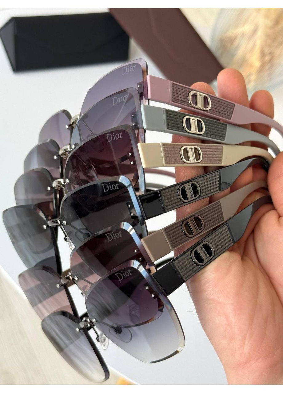 Очки солнцезащитные бренд безоправные женские. Женские брендовые очки DIOR + футляр No Brand (370976017)