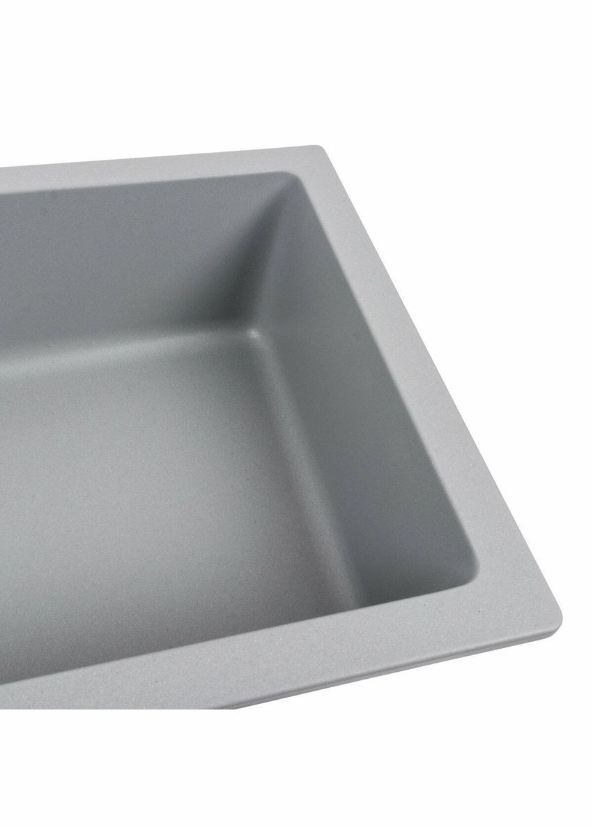 Гранитная мойка для кухни 7945 Paruana матовая (серый металлик) Platinum (342069426)