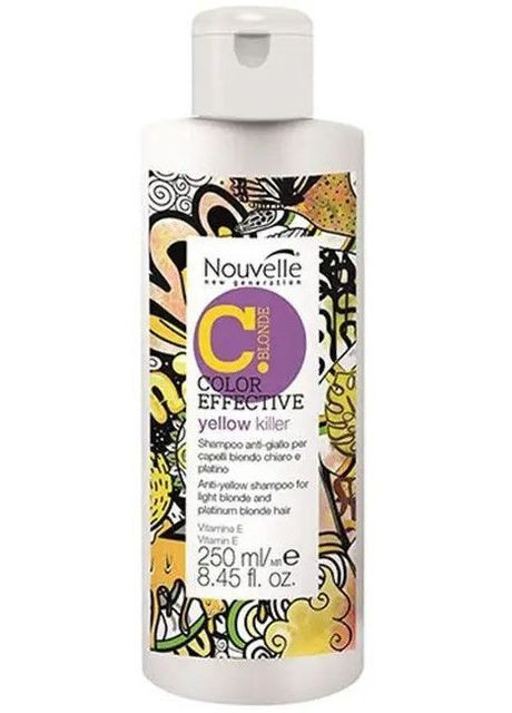 Шампунь Yellow Killer Shampoo тонирующий против желтизны волос 250 мл Nouvelle (296785370)
