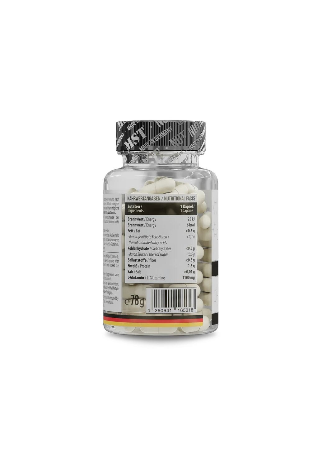 Амінокислота L-Glutamine 1100 mg, 60 капсул MST (315869449)