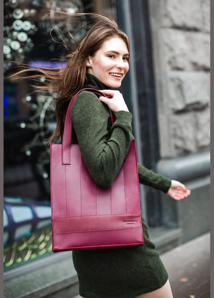 Шкіряна жіноча сумка Бетсі бордова Crazy Horse (A-026245) BlankNote шоппер (327874095)