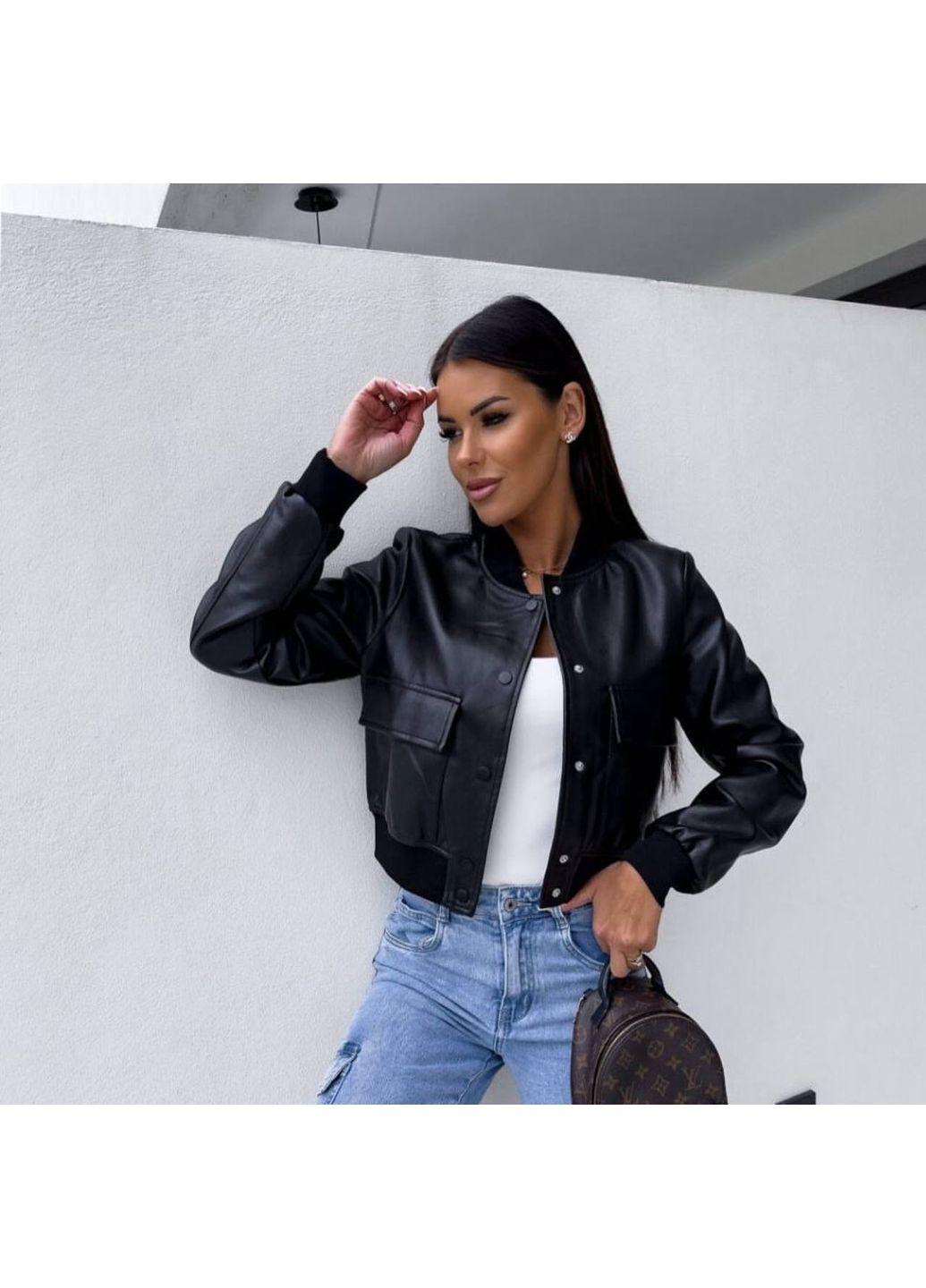 Бомбер жіночий еко шкіра на байці,Туреччина Україна (352777492)