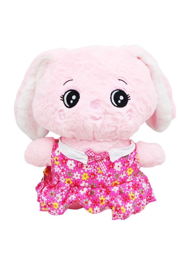 Мягкая игрушка заяц розовый в розовом платье MIC (290109640)