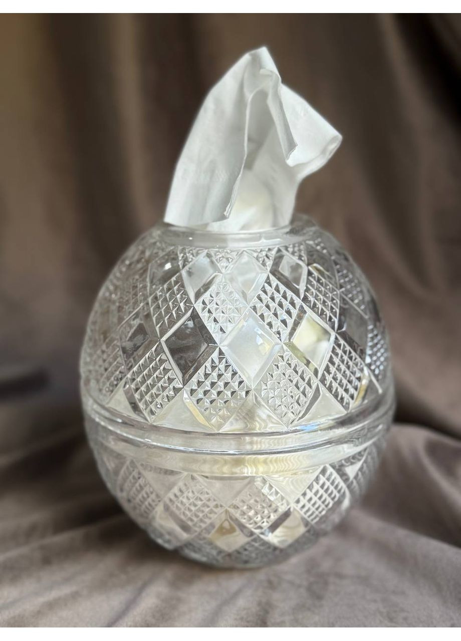 Серветниця HP-4-110 скляна настільна 17х15 см Прозорий Yiwu (361963315)