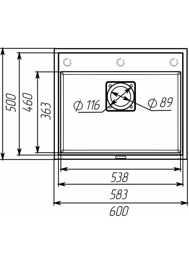 Гранитная мойка SHERLIT 6050 матовая Титан Valeso (358500904)
