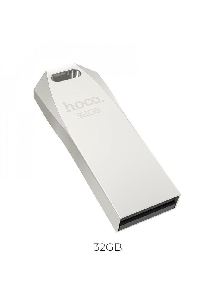 Флеш накопичувач металевий UD4 Intelligent high speed 32GB срібло Hoco (279553597)