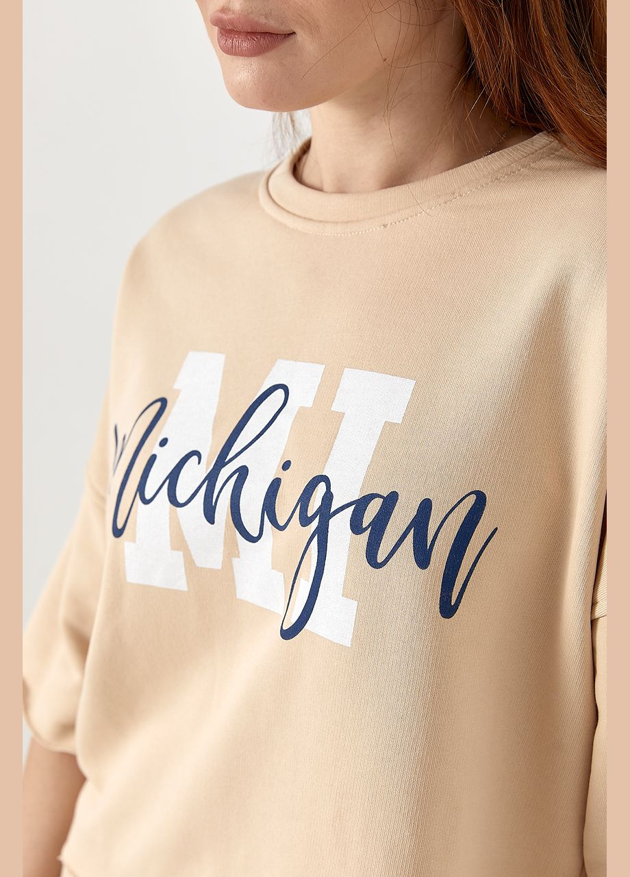 Спортивний костюм з принтом Michigan - темно-сірий колір Lurex (335077241)