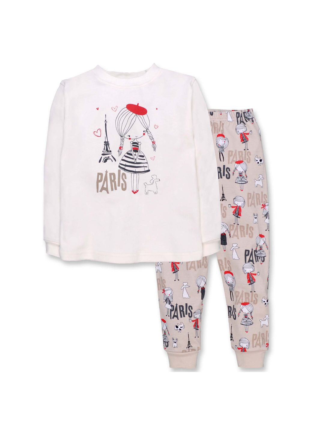 Молочна всесезон піжама дитяча татошка - зручна та стильна кофта + брюки JUGO 0106302прж