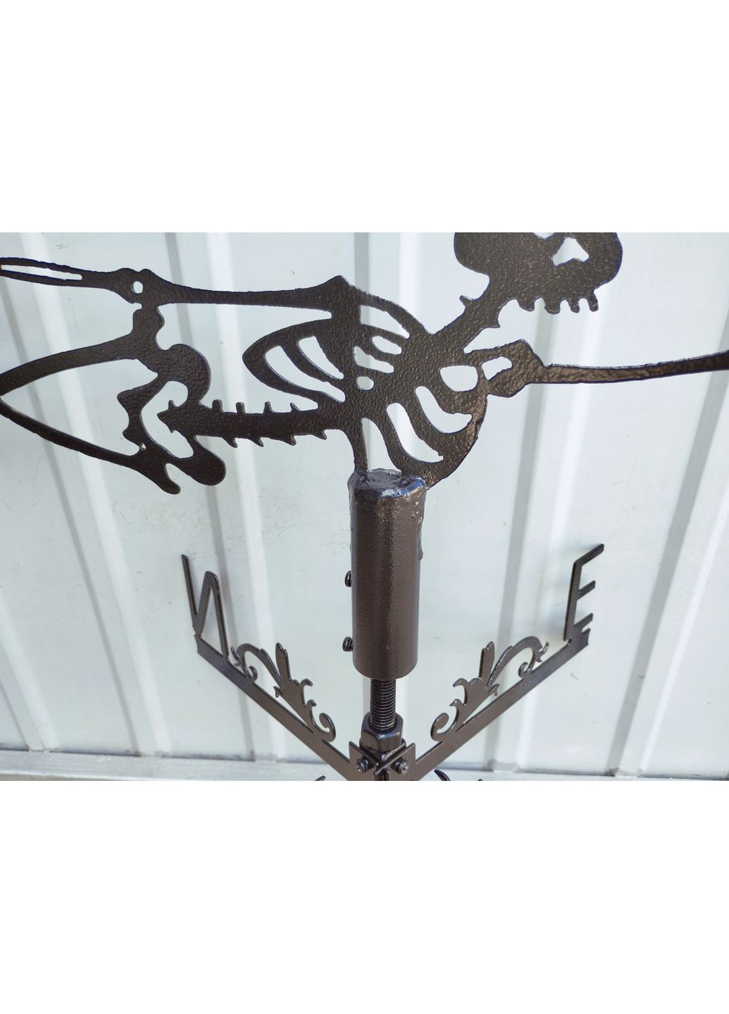 Флюгер на будинок Скелет, флюгер на дах з металу 3 мм. No Brand (368896477)