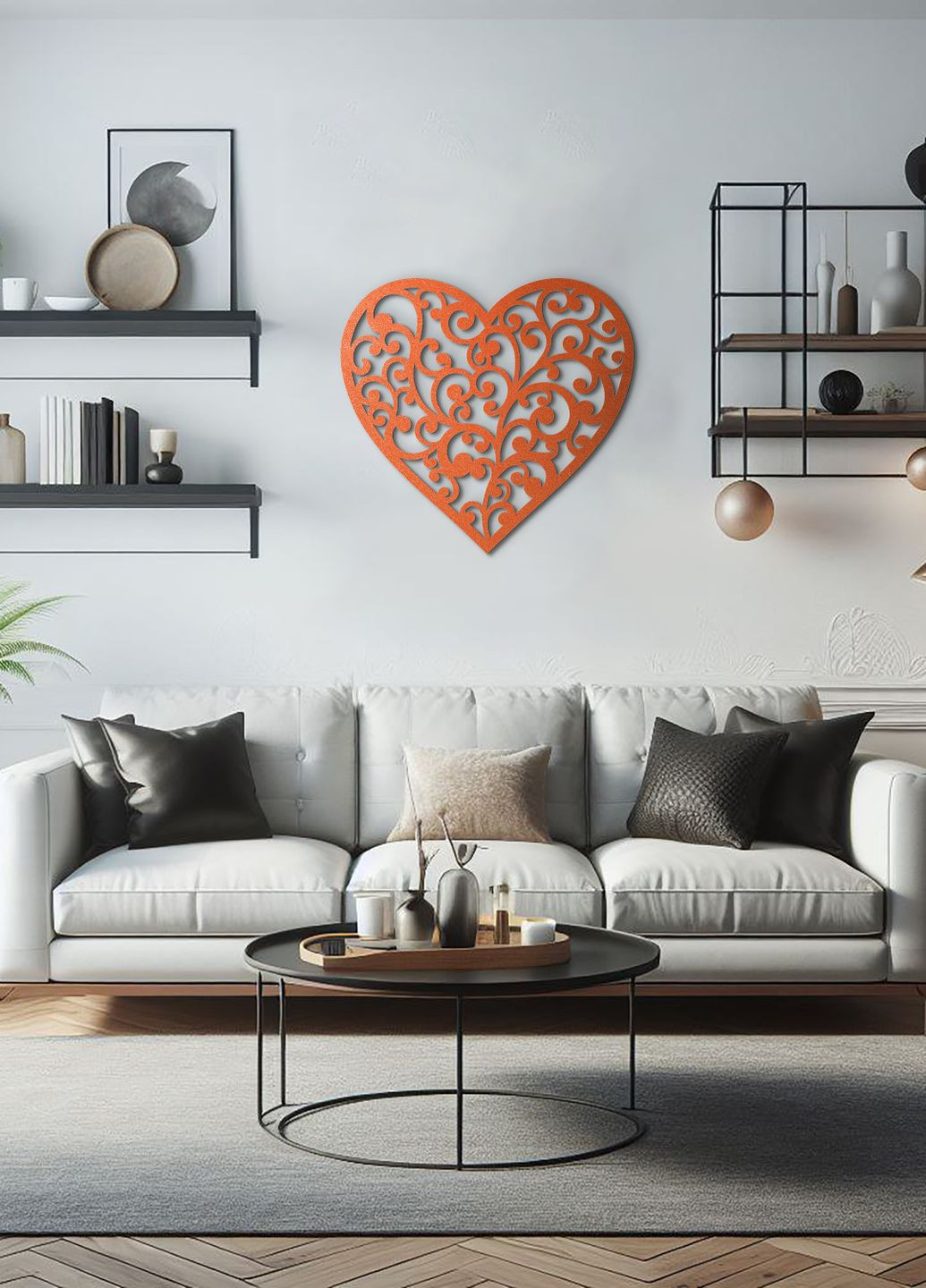 Дерев'яна картина на стіну, декор в кімнату "Любляче серце", стиль мінімалізм 20х23 см Woodyard (292114054)
