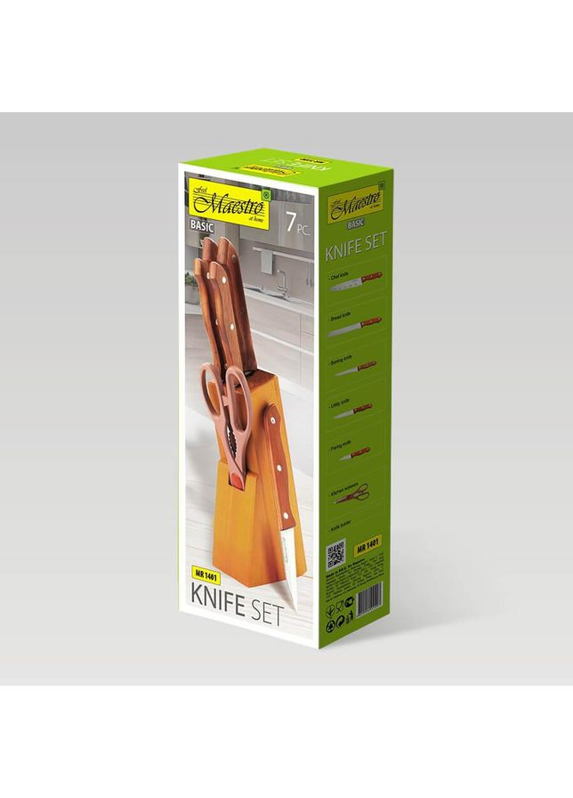 Набор кухонных ножей BasiС MR-1401 7 предметов Maestro комбинированные,