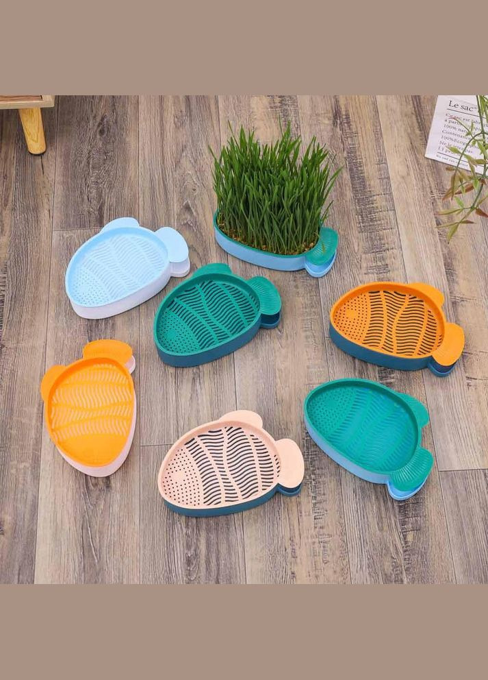 Лоток для гидропонного выращивания микрозелени и рассады рыбка бело-розовый (NR0138_1) No Brand (303898410)