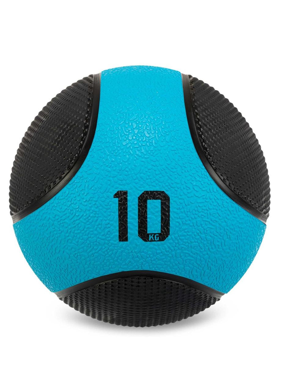 Мяч медицинский медбол Medicine Ball LP8112-10 10кг (резина, d-28,6см, черный-синий) LiveUp (361434341)