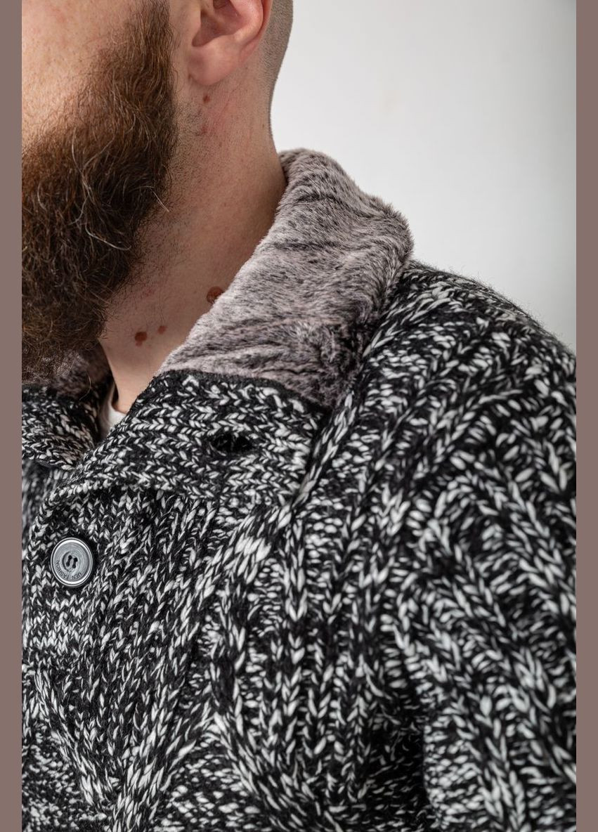 Черно-белый зимний свитер мужской Ager 214R10323
