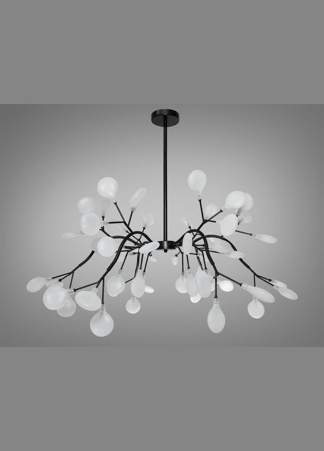 Люстра-підвіс металева чорна на штанзі 54 ламп G4 100х80 см Diasha (301346468)