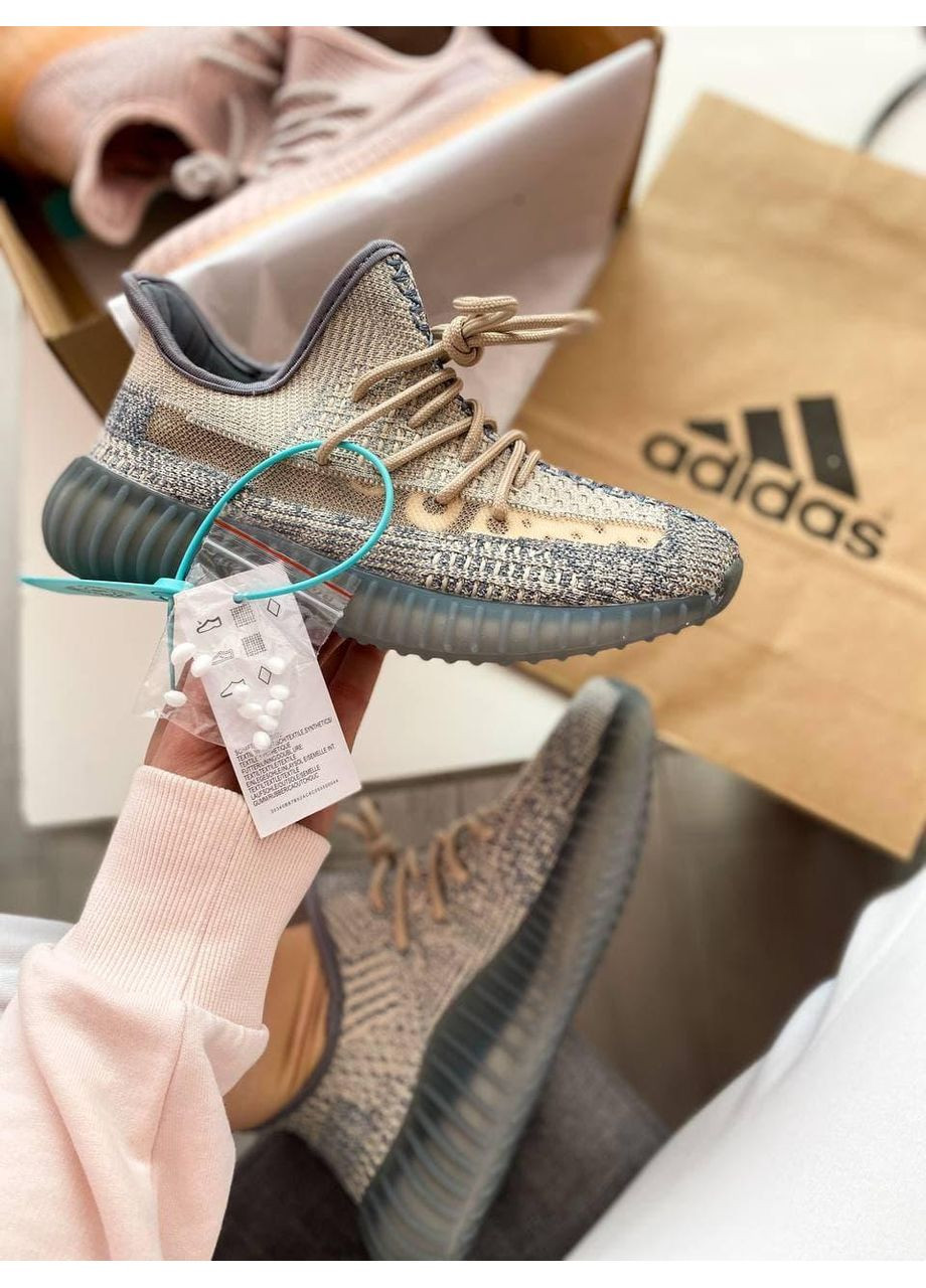 Голубые демисезонные кроссовки мужские adidas yeezy boost 350 v2 israfil адидас изи буст No Brand