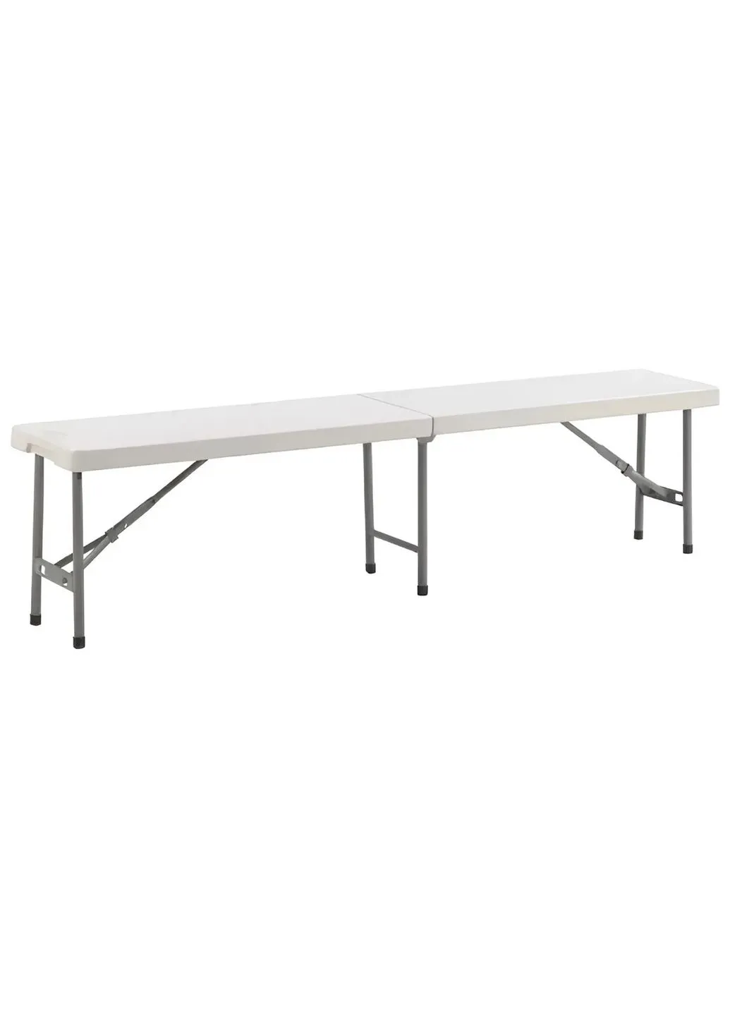 Складний лавка з сталі та HDPE 183х43 см сірого кольору ProDobro (393482120)