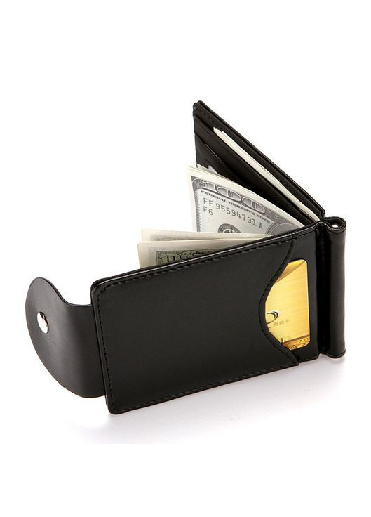 Мужской классический кошелек с зажимом-скобой, зажим для денег на кнопке "Simple" ( ) China (366875100)