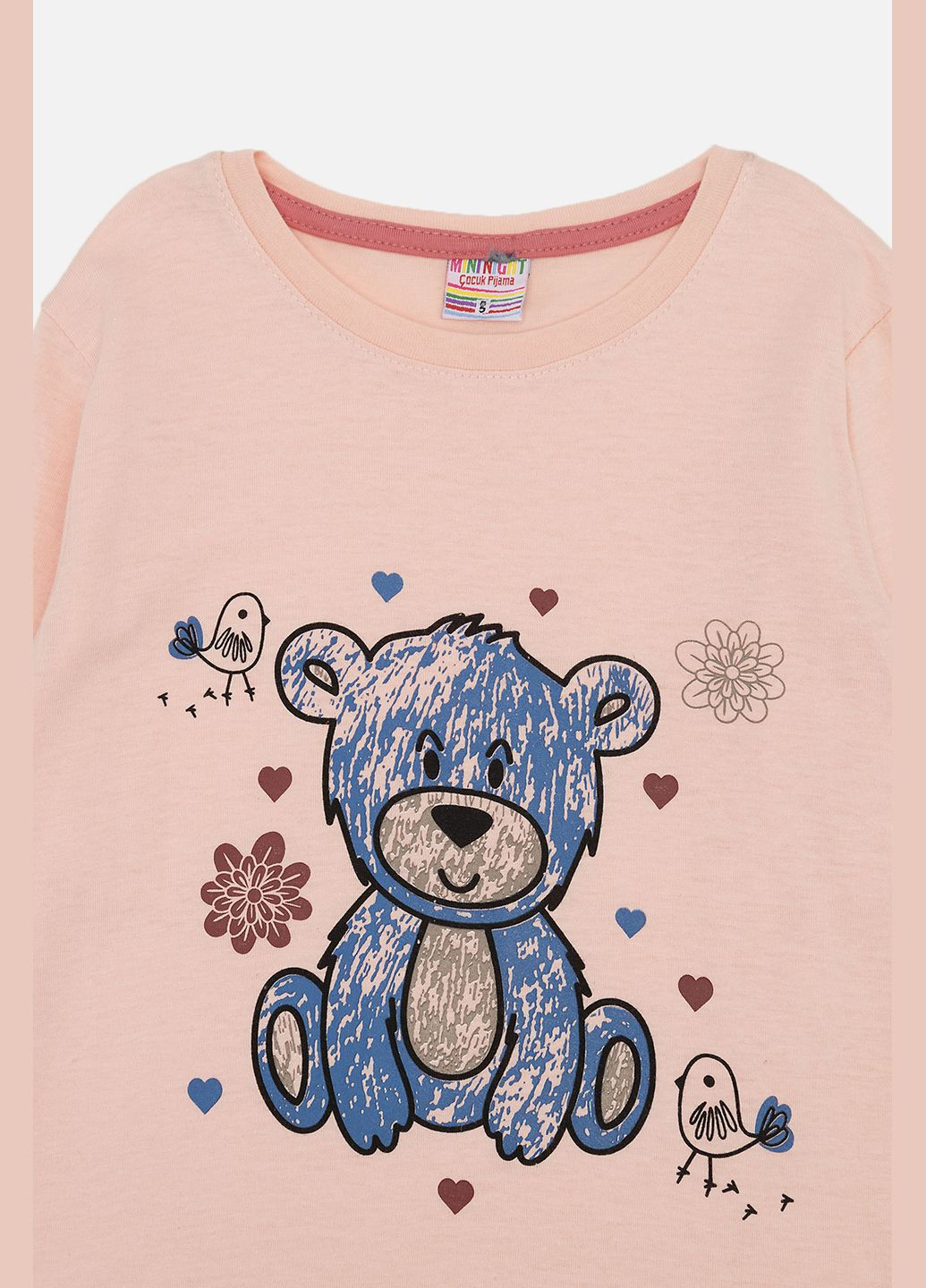 Персикова всесезон піжама для дівчинки колір персиковий цб-00258233 MINI NIGHT