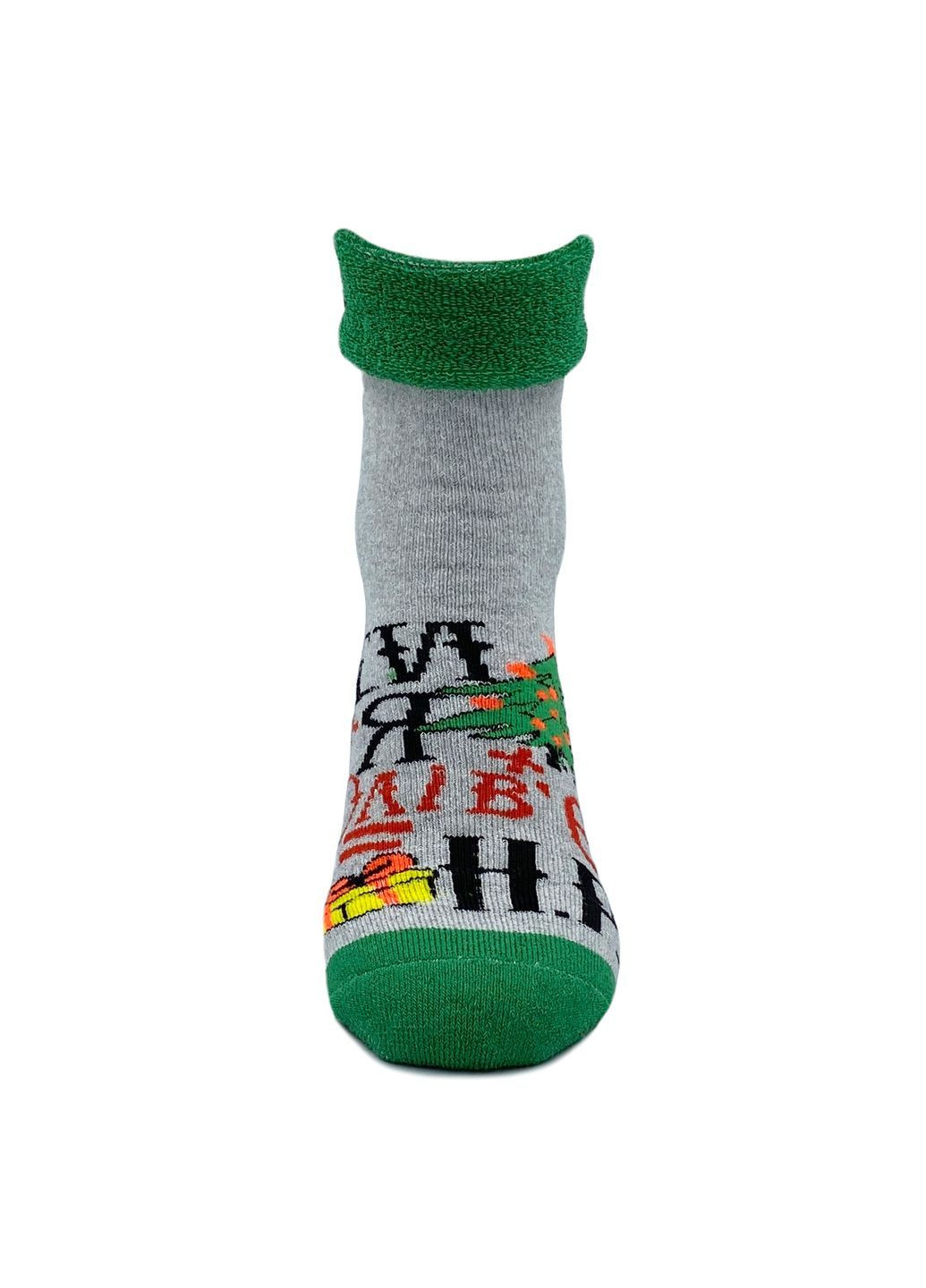 Комбіновані шкарпетки жіночі, махрові з відворотом, високі. ти+я+олівье=нр. набір з 3-х пар. kолір: кольоровий мікс Крокус новорічні (365858347)