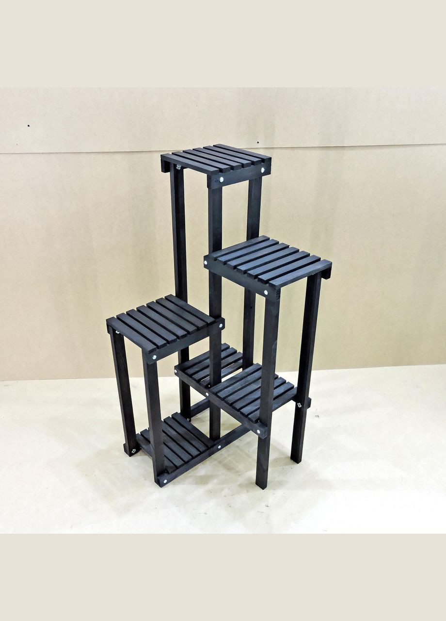 Підставка для квітів з дерева Ангумуа венге (ЦВТ-002812) No Brand (328227836)