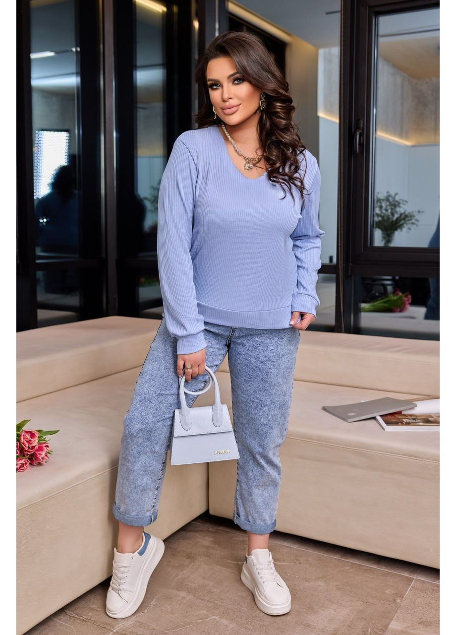 Блакитний демісезонний светр — замір в описі GD/GL Модний простір