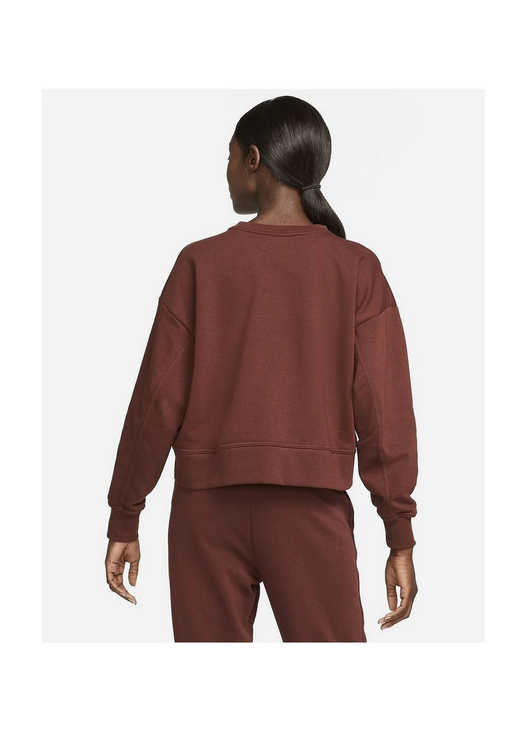 Свитшот женский Dri-Fit Get Fit Brown Nike (365962223)
