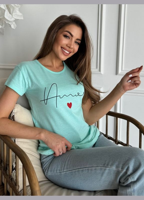 Футболка ISSA PLUS WN20-630 бірюзова Magnet - (301036036)