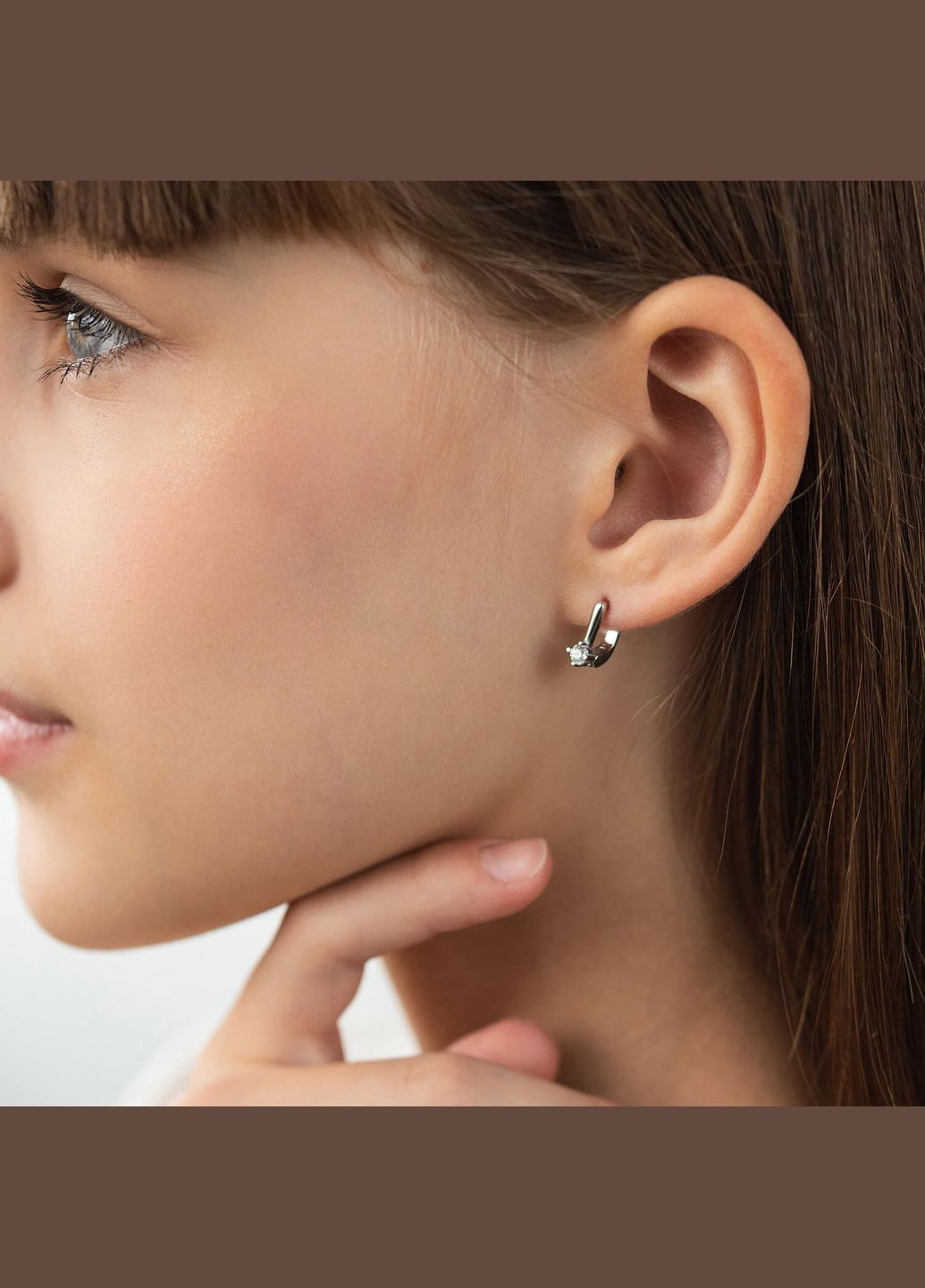 Детские серебряные серьги с фианитами 242 Oniks (264025376)