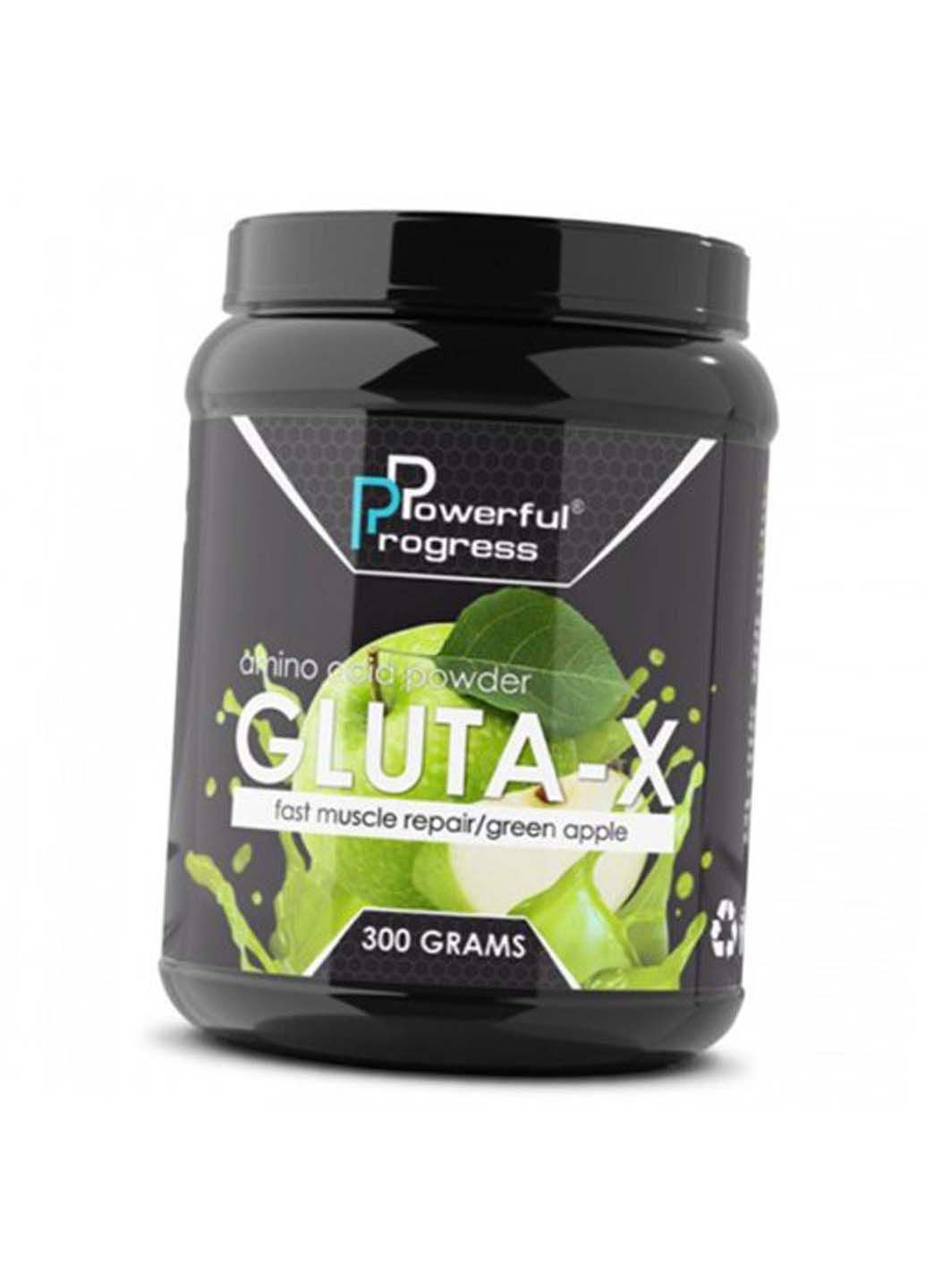 Амінокислота глютамін Gluta-X 300г Зелене яблуко Powerful Progress (285793982)
