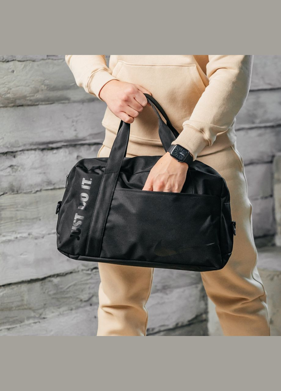 Дорожня сумка Найк Текстиль чоловіча для подорожей чорна 50*24*24 см, спортивна текстильна сумка чоловіча No Brand (333705446)