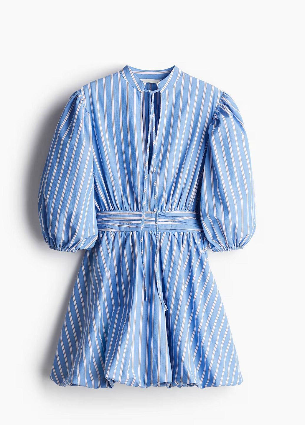 Синее кэжуал платье H&M в полоску