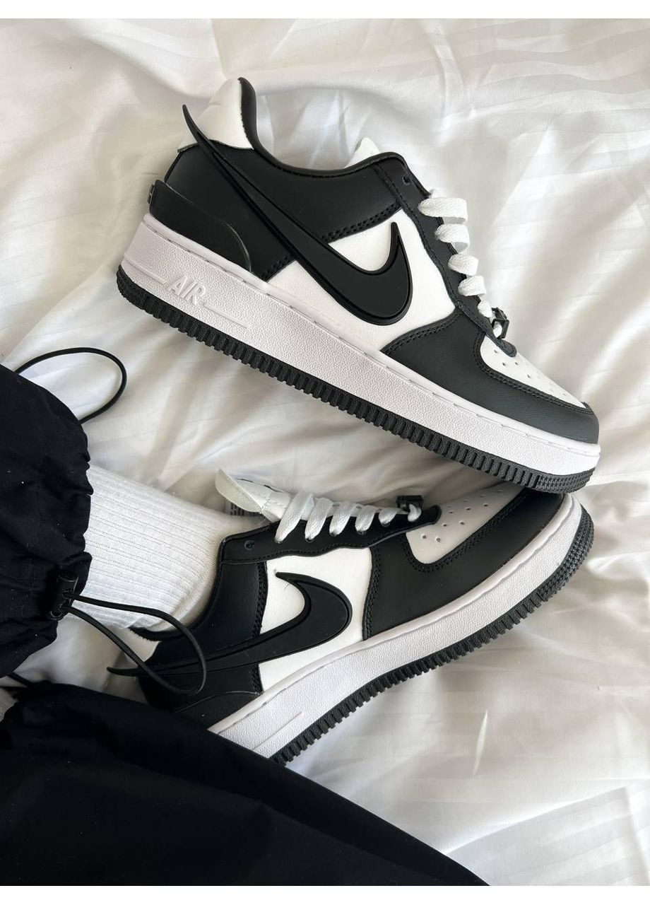 Черные демисезонные кроссовки мужские nike air force 1 low x ambush black / white найк аир форс 1 премиум No Brand