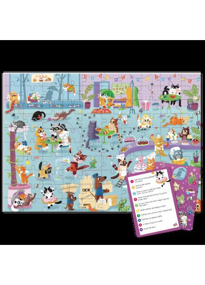 Пазл Ищи и находи Кошачье кафе, 100 элементов (300667) Dodo (372615964)