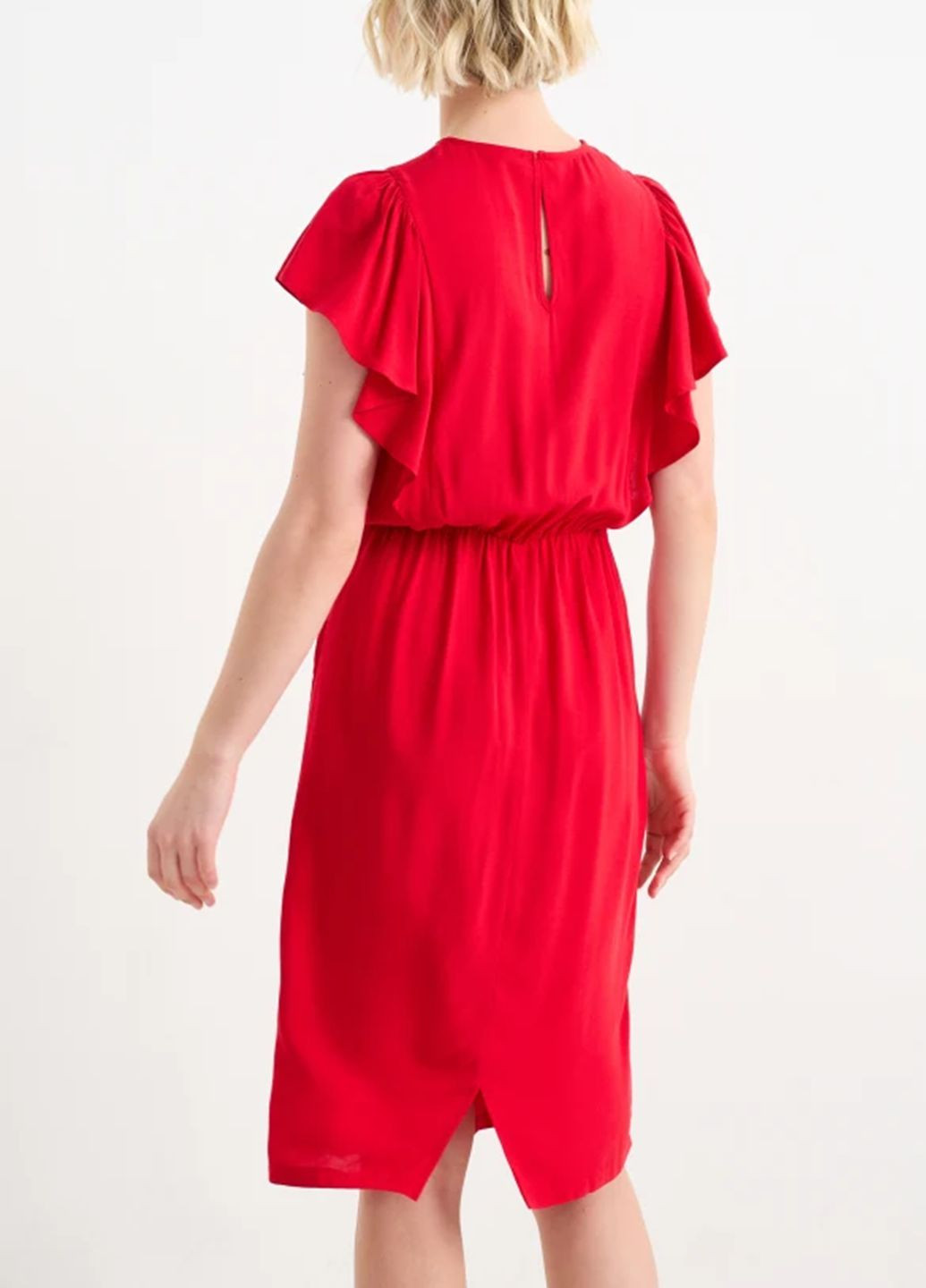 Красное повседневный платье C&A однотонное