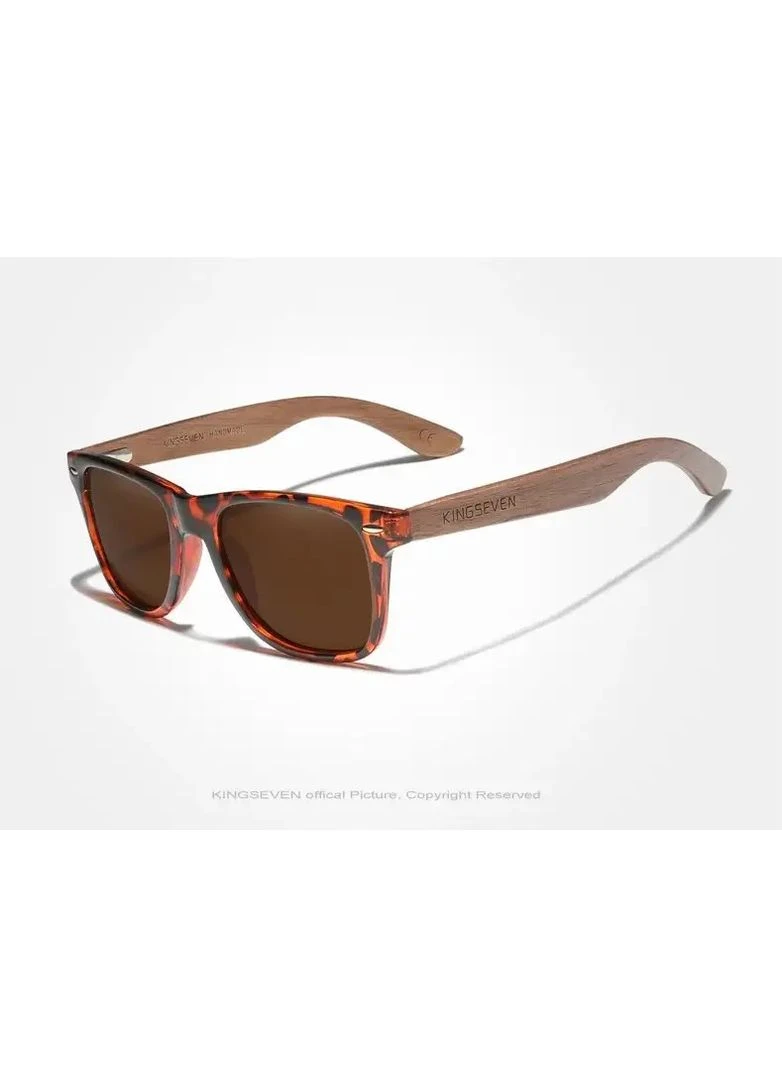 Поляризаційні сонцезахисні окуляри 5520 Leopard Brown KINGSEVEN (389778138)